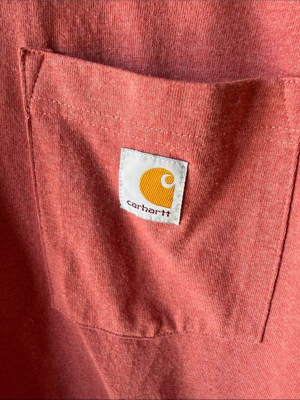 Carhartt Dusty Rose Pocket Tee with Logo Patch - Picture 3 of 8